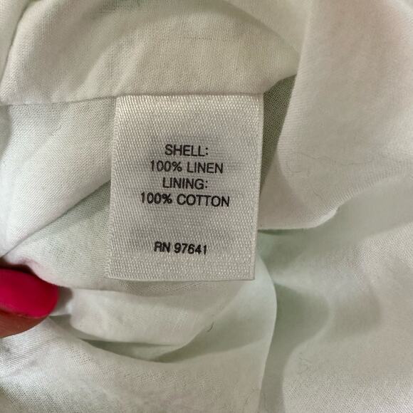 J. Jill Love Linen Dress 100% Linen Floral Sleeveless Artsy Dress Size Medium - Picture 3 of 5